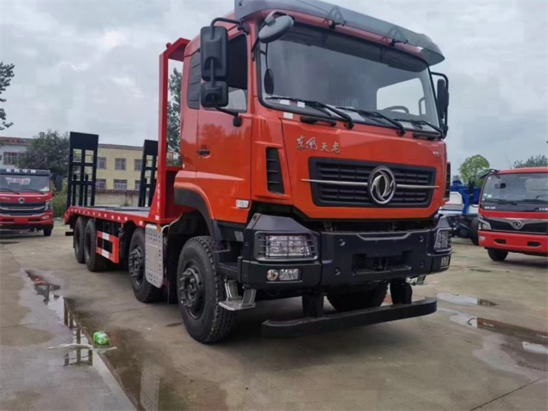 東風天龍高配版前四后八平板運輸車
