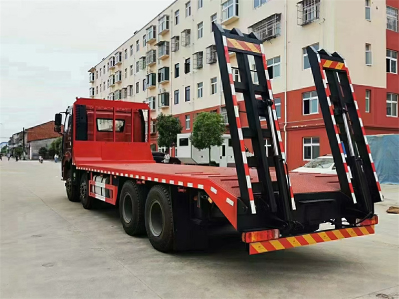 國六解放J6前四后八平板運輸車